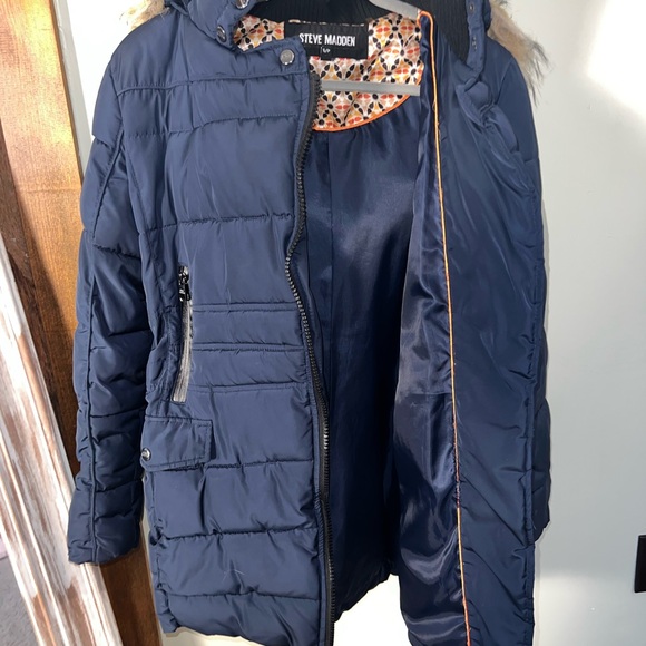 Steve Madden Women's Dark Blue Puffer Coat - Picture 10 of 12